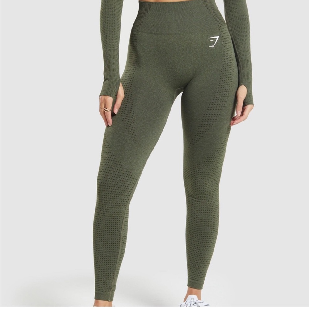 Gymshark Olive Green Seamless Leggings